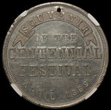 1889 Washington Inauguration Centennial Festival Souvenir Medal D-47 - NGC MS 61