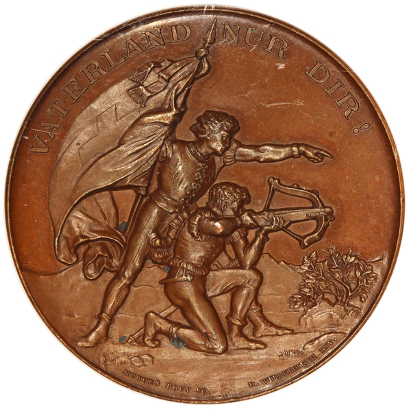 1891 Switzerland Zurich Winterthur Shooting Festival Medal R-1746b - NGC MS 64