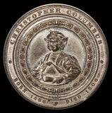 1892-93 Worlds Columbian Expo Christopher Columbus Medal - NGC AU 55 - Eglit-55