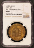 1899 Philadelphia PA Philadelphia Record Merchant Token R-PHI-80 - NGC MS 62
