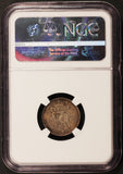 1901 Cyprus 4 1/2 Piastres Silver Coin - NGC XF 40 - KM# 5
