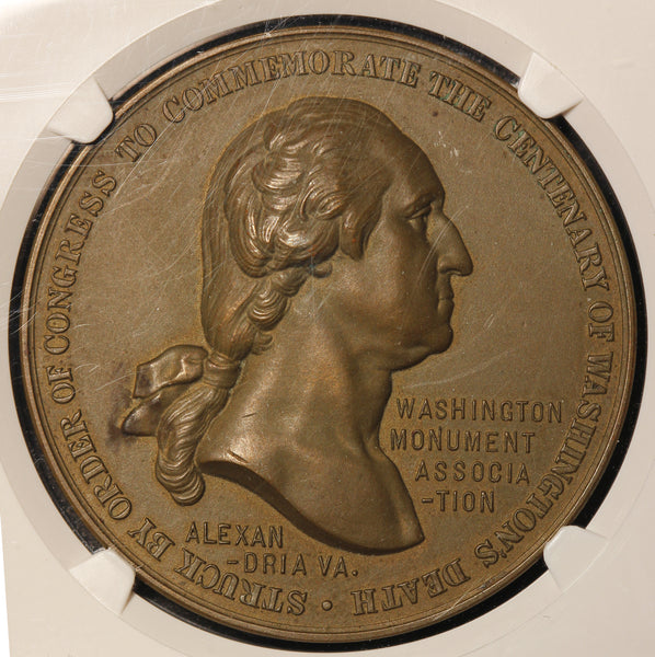 1904 Washington Monument Assoc. Foremost Farmer Bronze Medal B-1825 - NGC MS 65