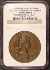 1904 Washington Monument Assoc. Surveyed Alexandria Medal B-1826 - NGC MS 62