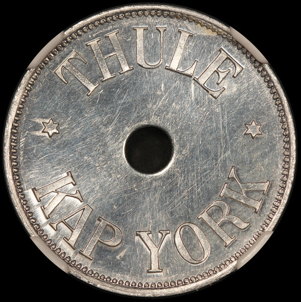 1910 Greenland Thule Kap York 500 Ore Token Coin - NGC MS 62 - KM# Tn8