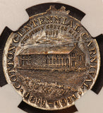 1911 Fall River, MA Looms Cotton Centennial Carnival Town Medal Fob - NGC MS 64