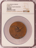 1912 Germany National Flight Donation 60mm Bronze Medal Kaiser-713 NGC MS 65 BN
