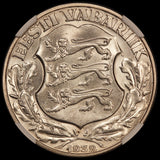 1932 Estonia 2 Krooni Tartu University Silver Coin - NGC MS 63 - KM# 13