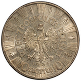 1935 (w) Poland 10 Zlotych Silver Coin - PCGS MS 63 - Y# 29
