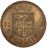 1936 Fiji Florin Silver Coin - ANACS MS 62 - KM# 5
