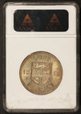 1936 Fiji Florin Silver Coin - ANACS MS 62 - KM# 5