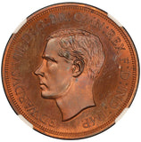 1937 Australia Edward VIII Crown Proof Copper Fantasy Coin NGC PF 65 RB - FC-14C