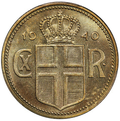 1940 Iceland 2 Kronur Specimen Coin - PCGS SP 65 - KM# 4.2