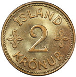 1940 Iceland 2 Kronur Specimen Coin - PCGS SP 65 - KM# 4.2