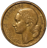 1950-B France 20 Francs G. Guiraud 4 Plumes Coin - PCGS AU 58 - KM# 917.2