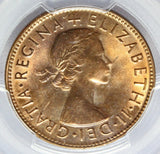 1953 (m) Australia One Penny Bronze Coin - PCGS MS 64 RB - KM# 50