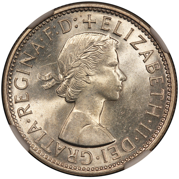 1956 Australia Florin 2 Shillings Silver Coin - NGC MS 64 - KM# 60