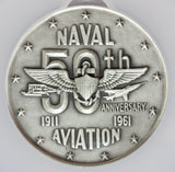 1961 U.S. Naval Aviation 50th Anniversary 64mm Silver Medal - Medallic Art Co. - NGC MS 67