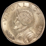 1966 Panama Balboa Silver Coin - NGC MS 66 - KM# 27