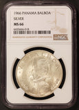 1966 Panama Balboa Silver Coin - NGC MS 66 - KM# 27