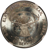 1967 Alaska Centennial B.P.O. Elks Ketchikan 32mm Medal - NGC MS 65 PL