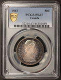 1967 Canada 50 Cents Prooflike Silver Coin - PCGS PL 67 - KM# 69