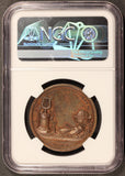 Undated Dr. David Hosack U.S. Mint 34mm Bronze Medal J-PE-15 - NGC MS 62 BN