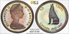 1967 Canada 50 Cents Prooflike Silver Coin - PCGS PL 67 - KM# 69