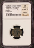 375-392 AD Western Roman Empire Valentinian II AE3 Nummus Ancient Coin - NGC XF